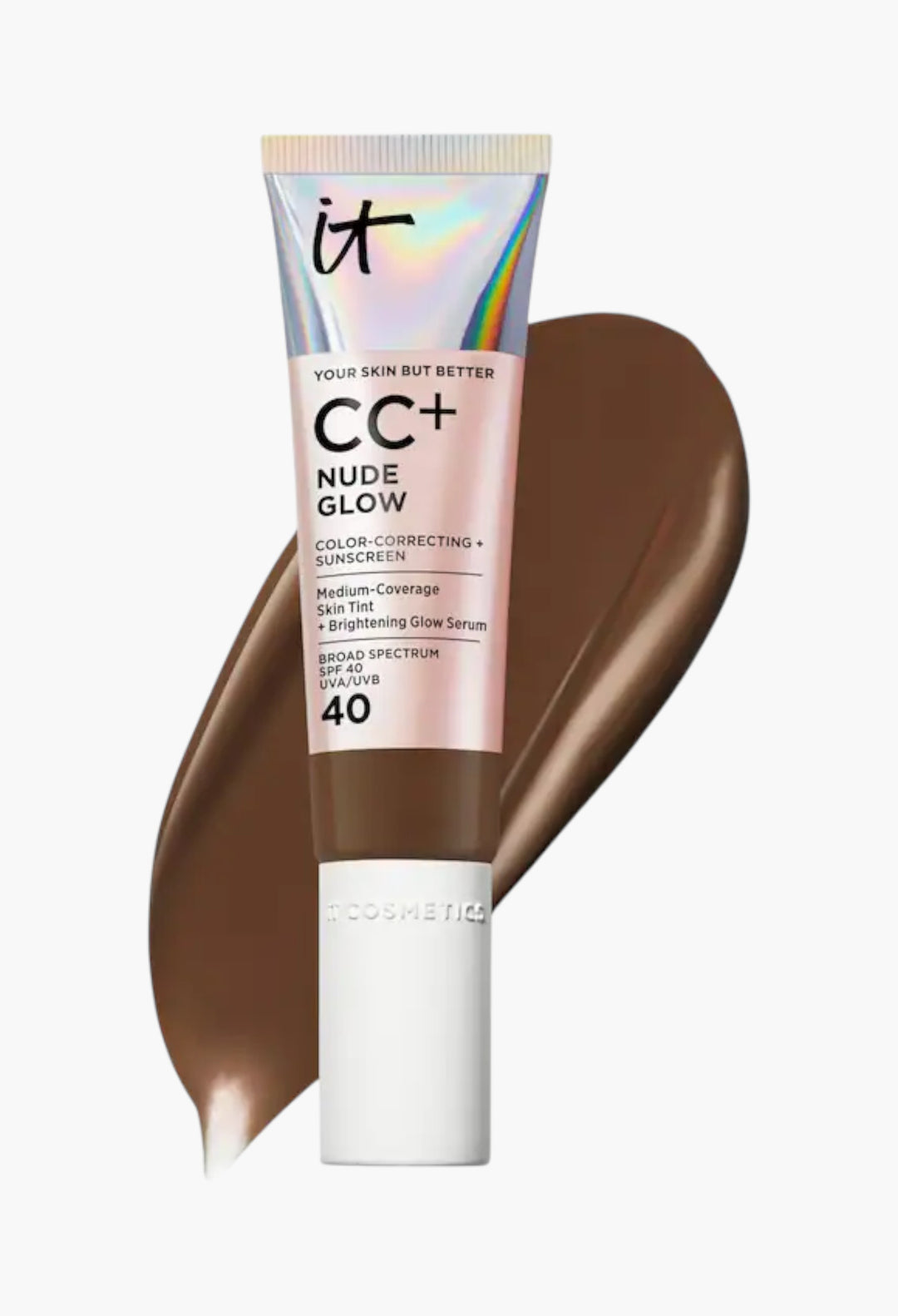 CC+ Nude Glow Lightweight Foundation + Glow Serum with SPF 40 and Niacinamide - GLAM MODA