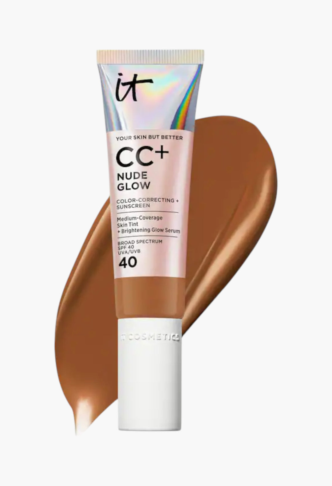 CC+ Nude Glow Lightweight Foundation + Glow Serum with SPF 40 and Niacinamide - GLAM MODA