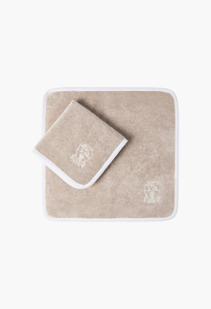 2-Piece Cotton Terrycloth Hand Towel Set With Embroidery - GLAM MODA