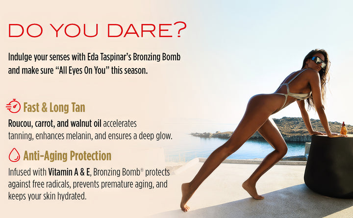 Bronzing Bomb Tanning Oil Spray for Accelerated Dark Mediterranean Tanning Lotion | Moisturizing Sun Tan Oil | Fast & Dark Bronzer | NO SPF - GLAM MODA
