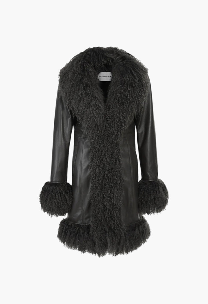 Dorothy Midi Leather Coat - GLAM MODA