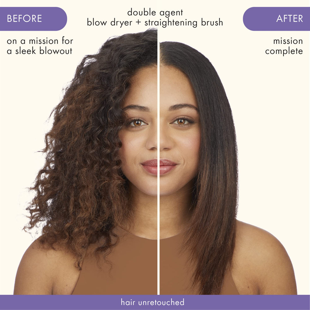Double Agent 2-in-1 Straightening Blow Dry Brush - GLAM MODA