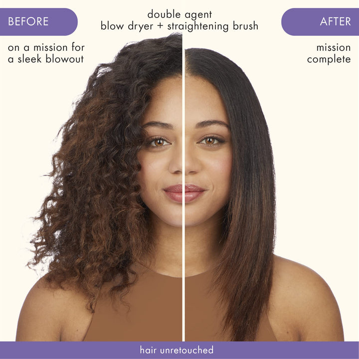 Double Agent 2-in-1 Straightening Blow Dry Brush - GLAM MODA