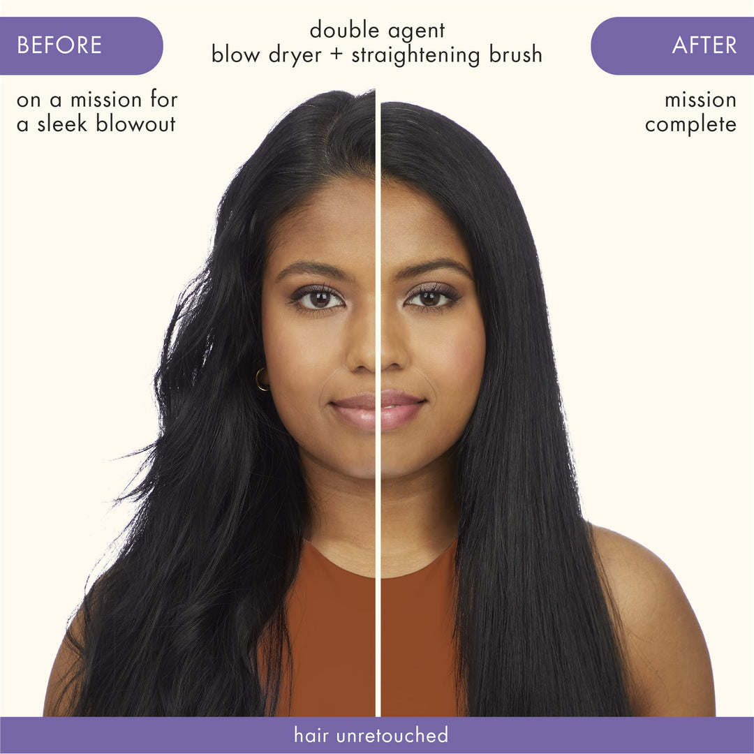 Double Agent 2-in-1 Straightening Blow Dry Brush - GLAM MODA