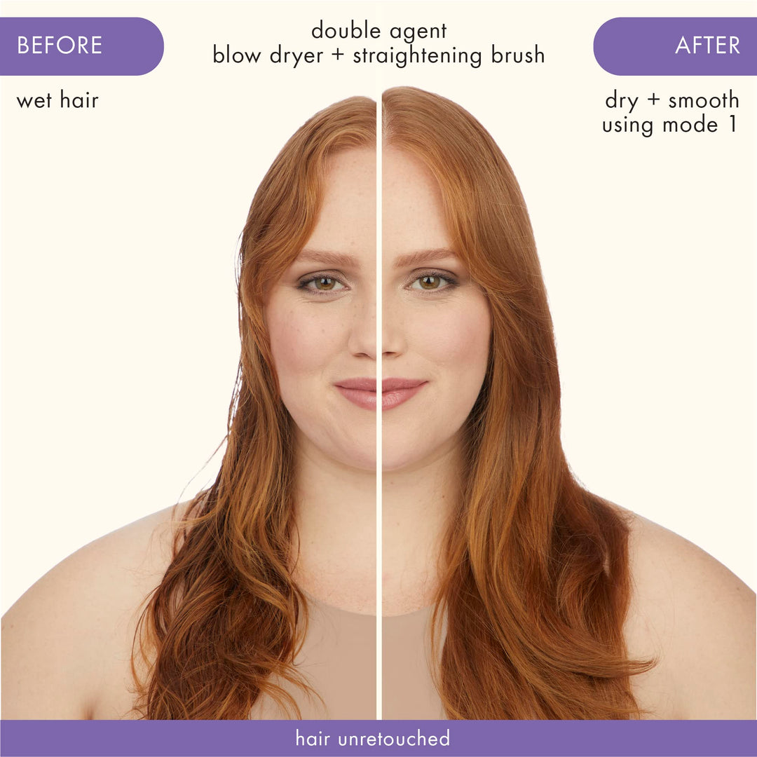 Double Agent 2-in-1 Straightening Blow Dry Brush - GLAM MODA