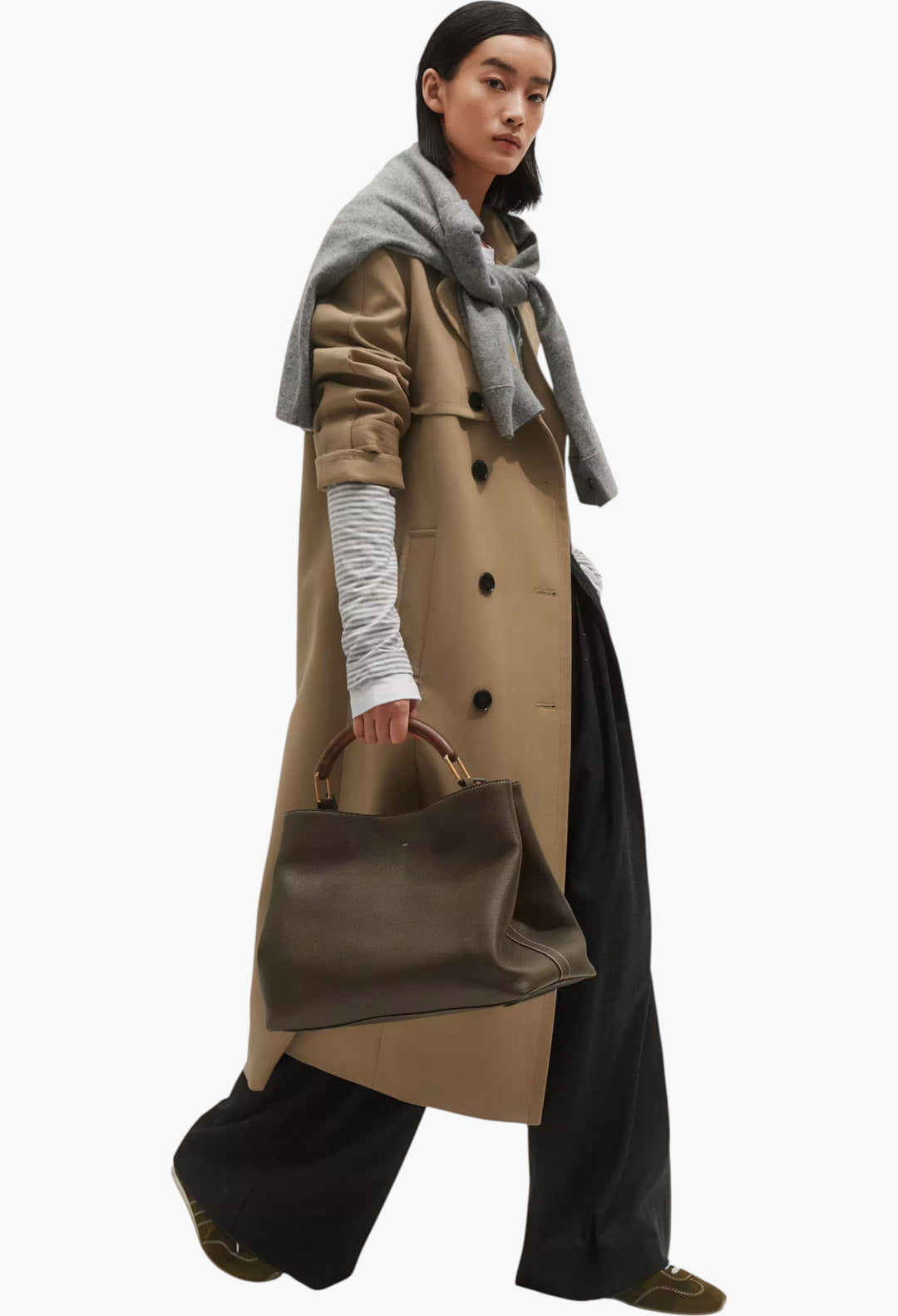 Double Layer Top - Wool-Blend Jersey - GLAM MODA