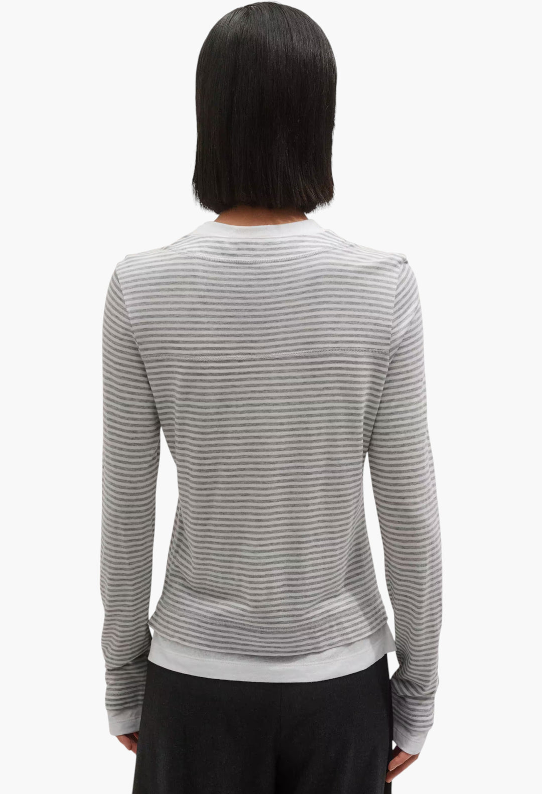 Double Layer Top - Wool-Blend Jersey - GLAM MODA