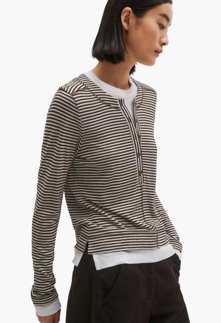 Double Layer Top - Wool-Blend Jersey - GLAM MODA