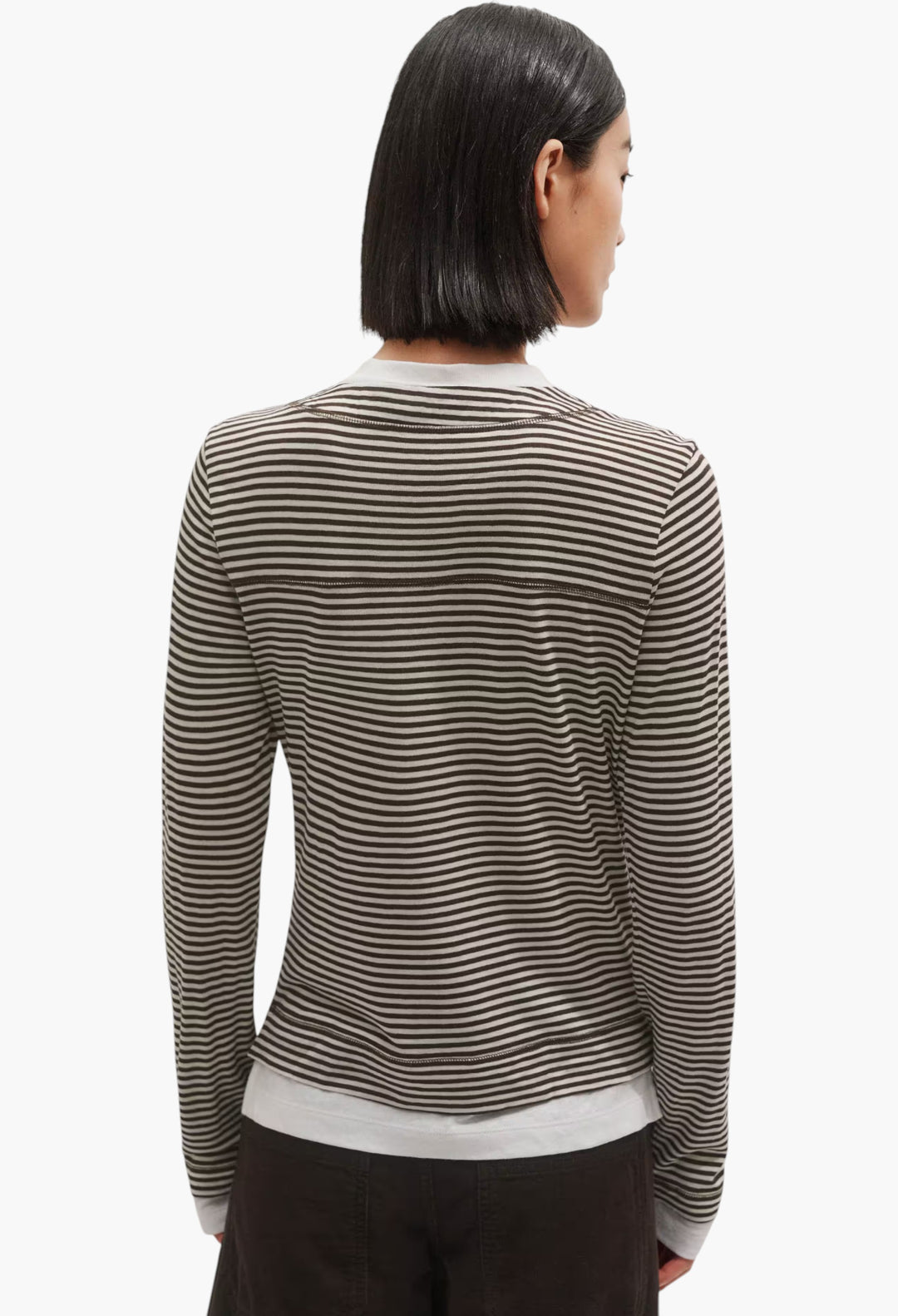 Double Layer Top - Wool-Blend Jersey - GLAM MODA