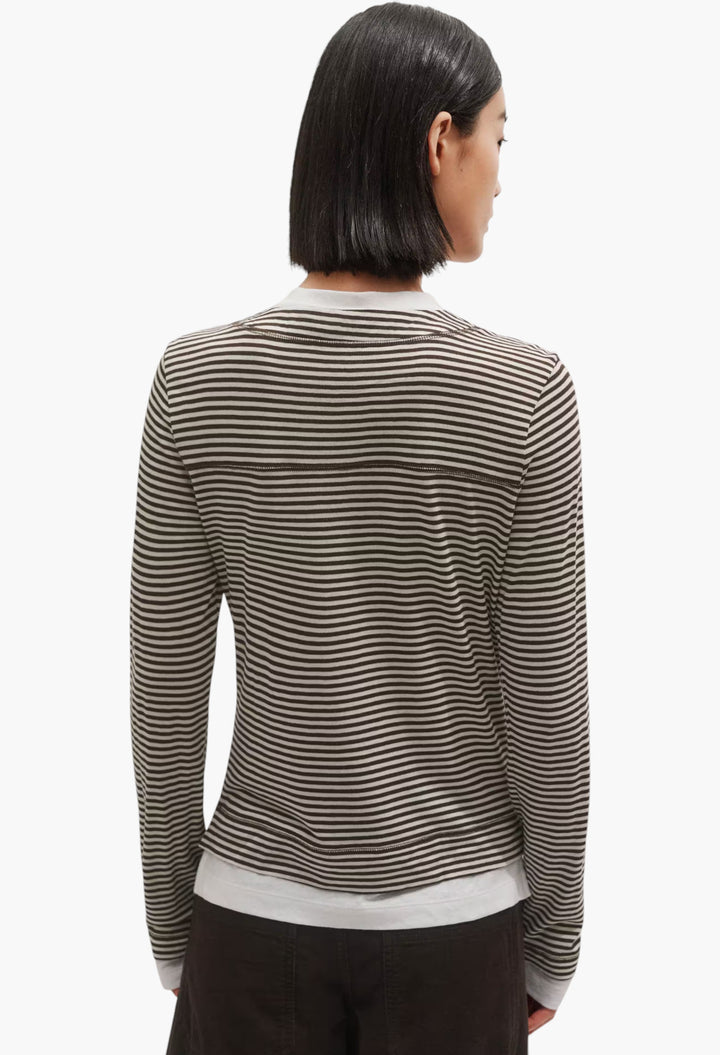 Double Layer Top - Wool-Blend Jersey - GLAM MODA