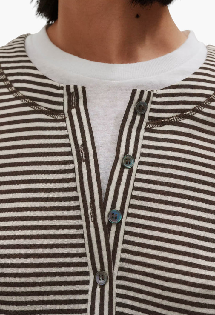 Double Layer Top - Wool-Blend Jersey - GLAM MODA