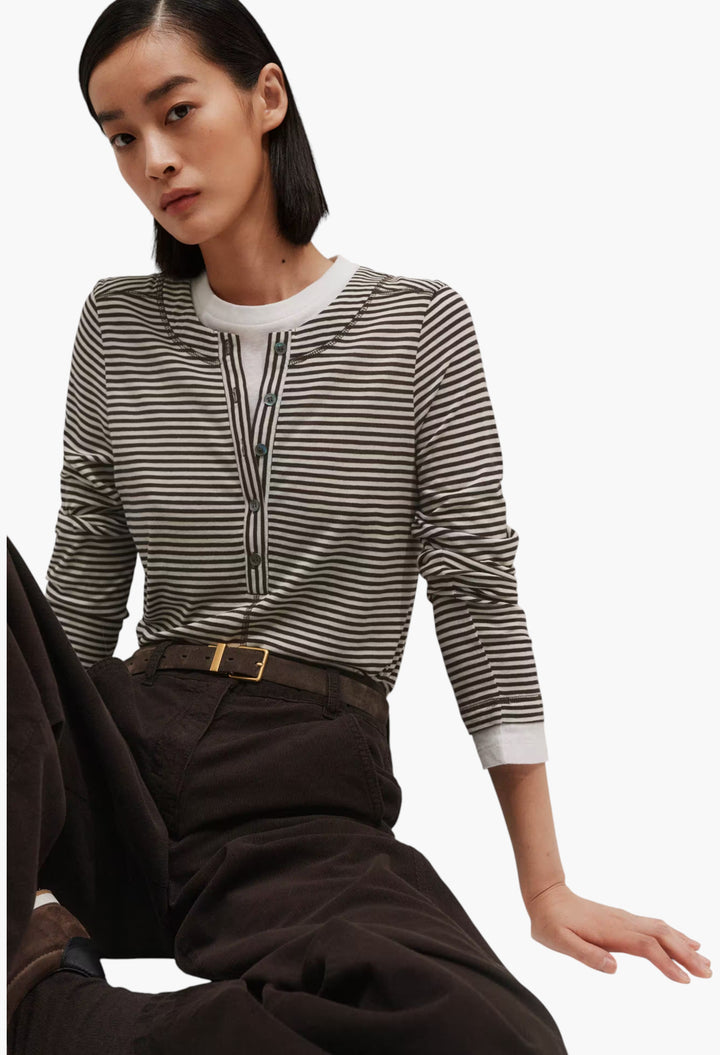 Double Layer Top - Wool-Blend Jersey - GLAM MODA