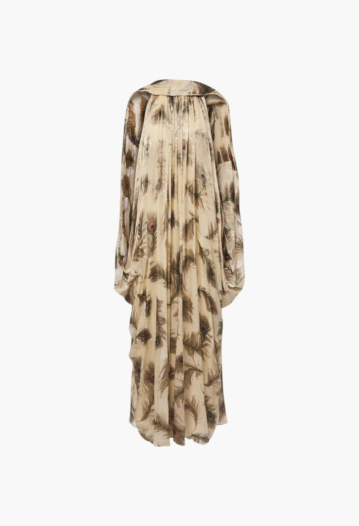 Ascent Burnout printed silk halterneck gown