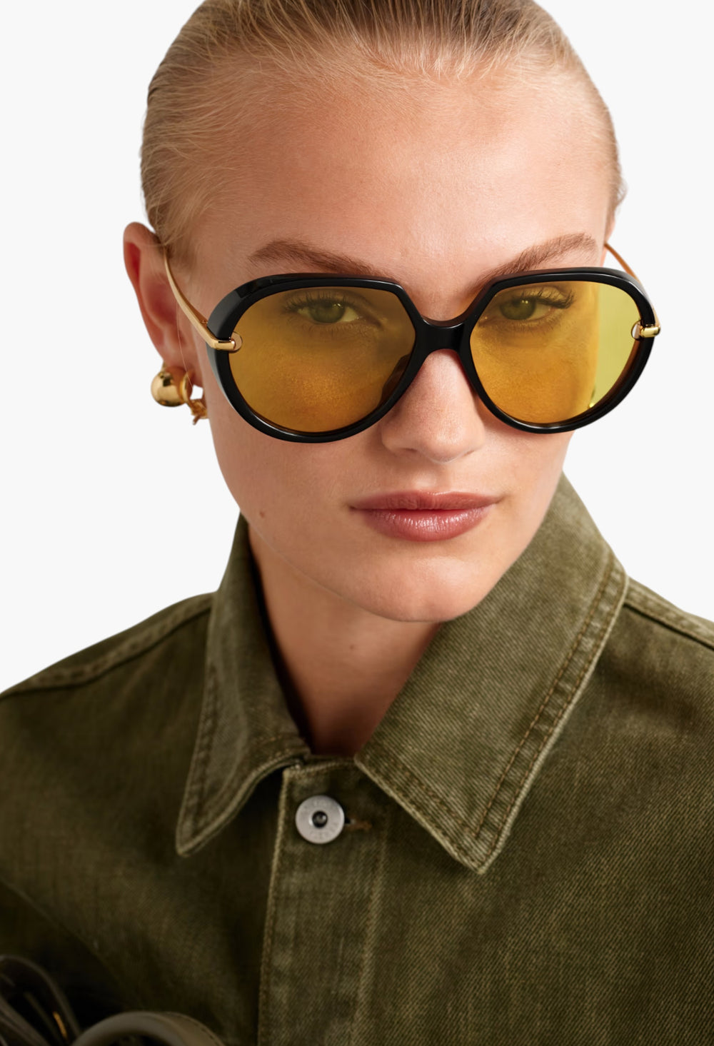 Drop Round-Frame Acetate And Gold-Tone Sunglasses - GLAM MODA