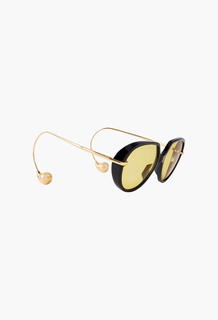 Drop Round-Frame Acetate And Gold-Tone Sunglasses - GLAM MODA