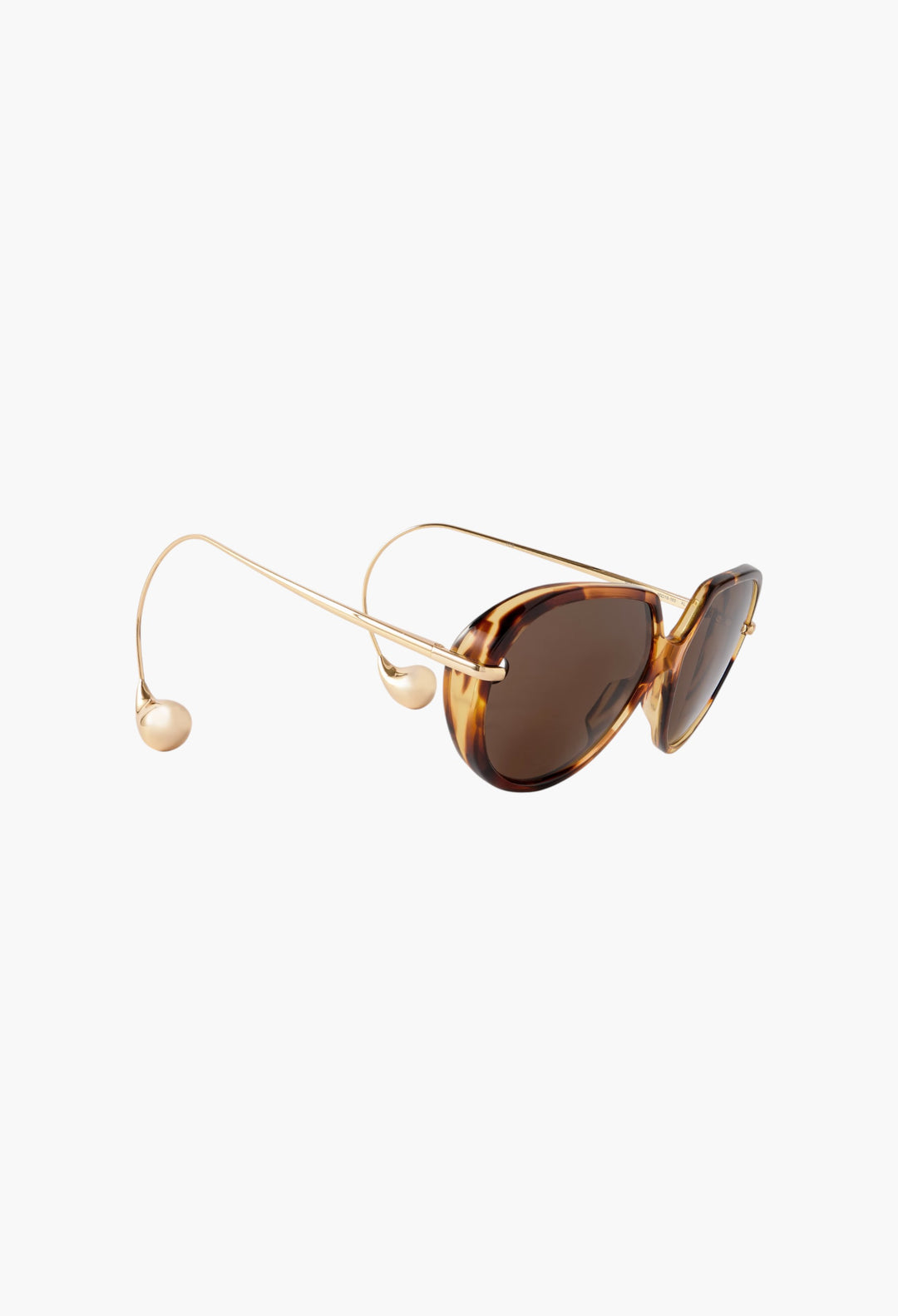 Drop Round-Frame Acetate And Gold-Tone Sunglasses - GLAM MODA