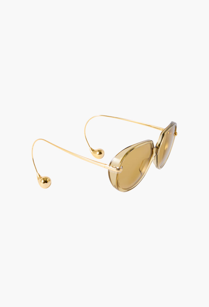 Drop Round-Frame Acetate And Gold-Tone Sunglasses - GLAM MODA