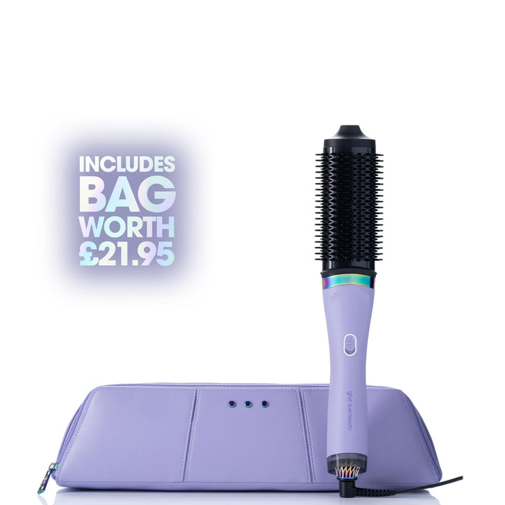 Duet Blowdry Limited Edition Hair Dryer Brush in Galactic Lilac with Matching Heat-Resistant Bag & Mat - GLAM MODA