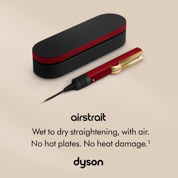 Dyson Airstrait Straightener in Red Velvet/Gold - GLAM MODA