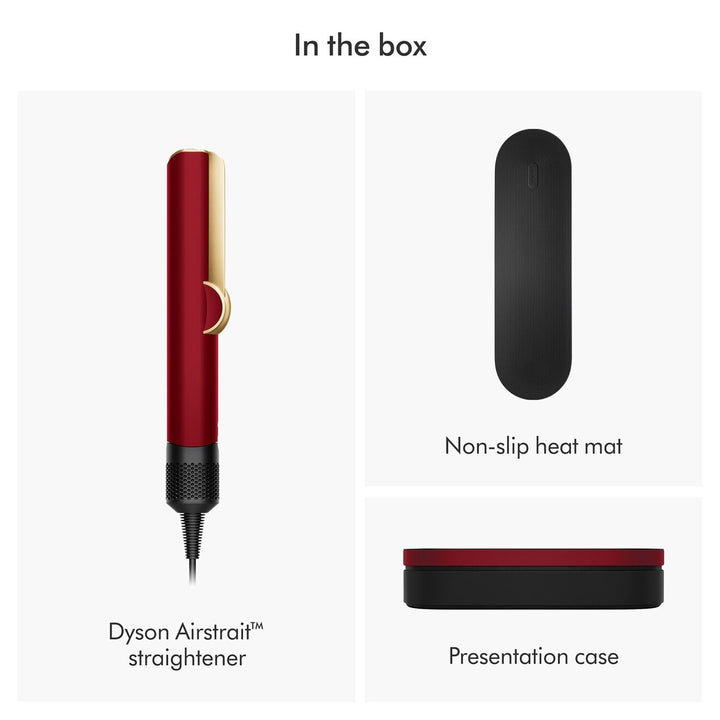 Dyson Airstrait Straightener in Red Velvet/Gold - GLAM MODA
