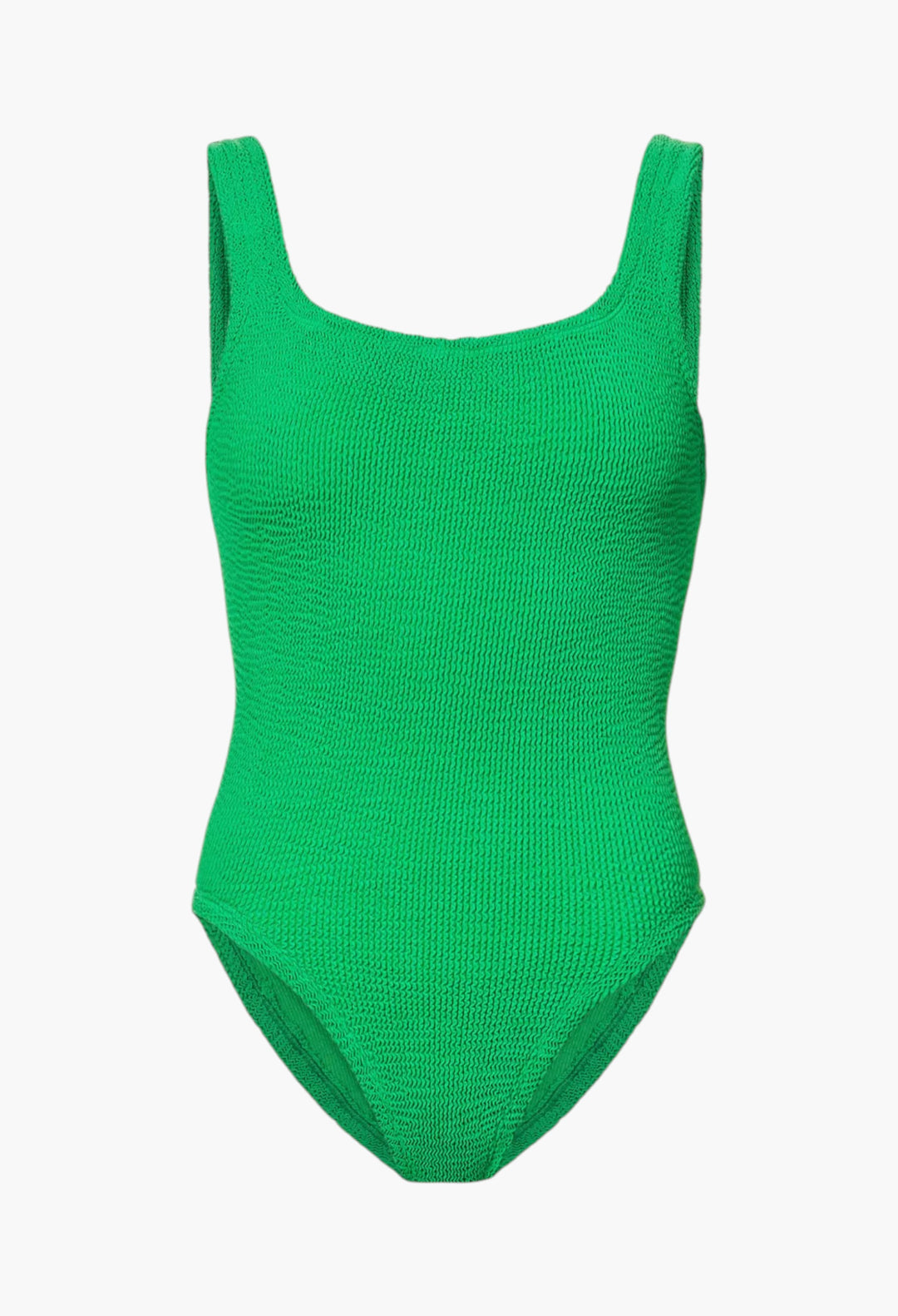 Square-Neck Seersucker Swimsuit - GLAM MODA