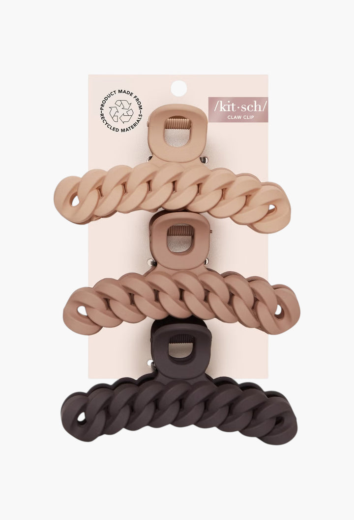 Eco-friendly Chain Claw Clip - Neutrals - GLAM MODA