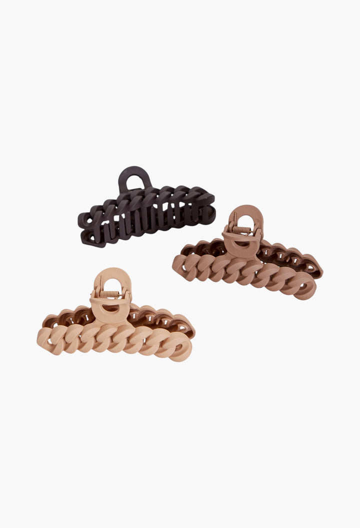Eco-friendly Chain Claw Clip - Neutrals - GLAM MODA
