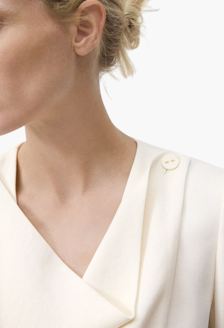 Ecru - Blazer With Front Detail Woman - GLAM MODA