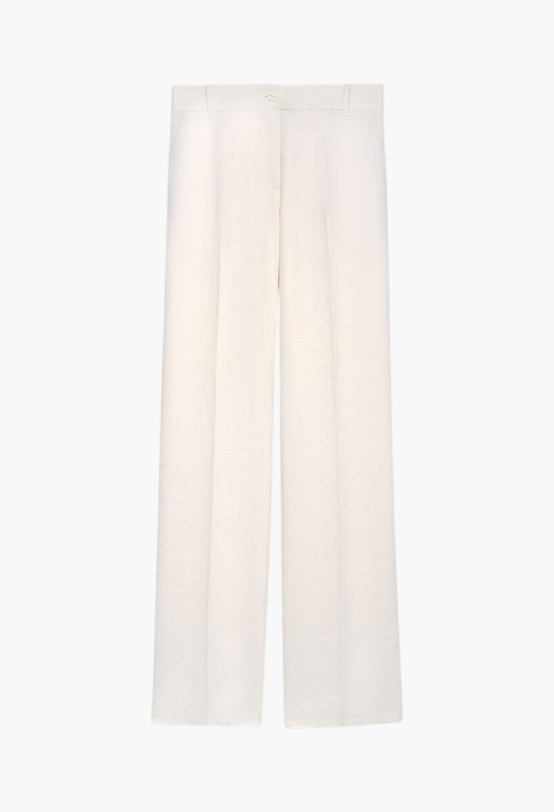 Ecru - Straight Trousers Woman - GLAM MODA