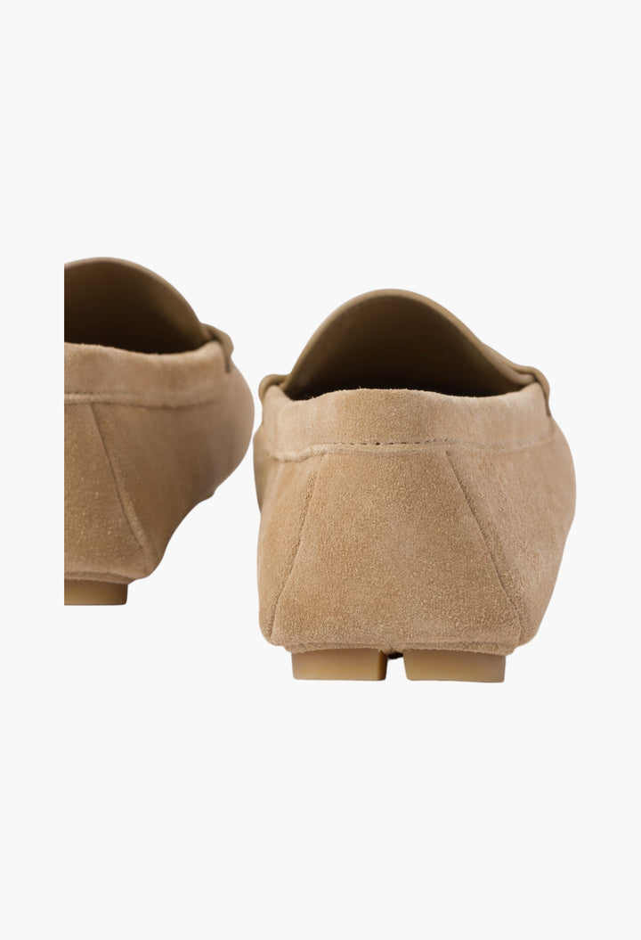 Ecru - Suede Driving Shoes - GLAM MODA