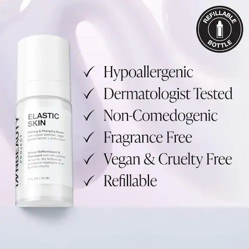 Elastic Skin Firming & Plumping Vegan Growth Factor Serum with Copper Peptides - GLAM MODA