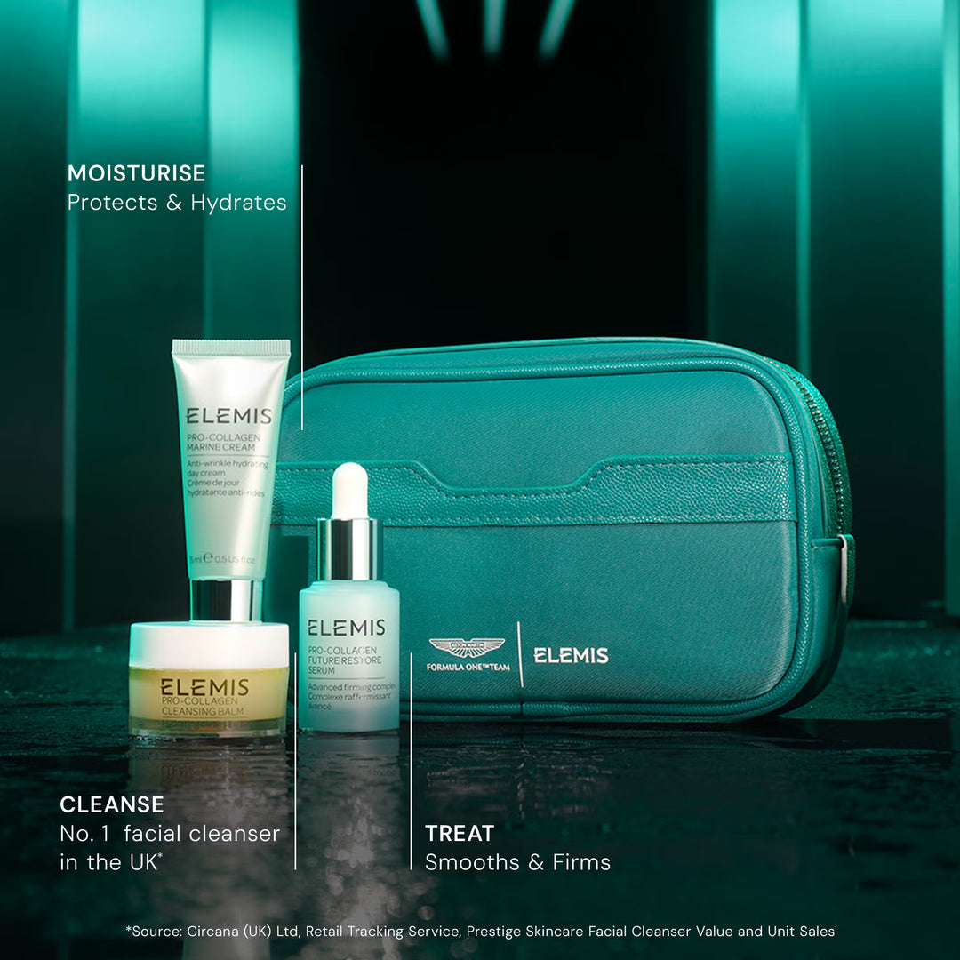 Elemis x Aston Martin Aramco Formula One Team Iconic Discovery Skincare Collection - GLAM MODA