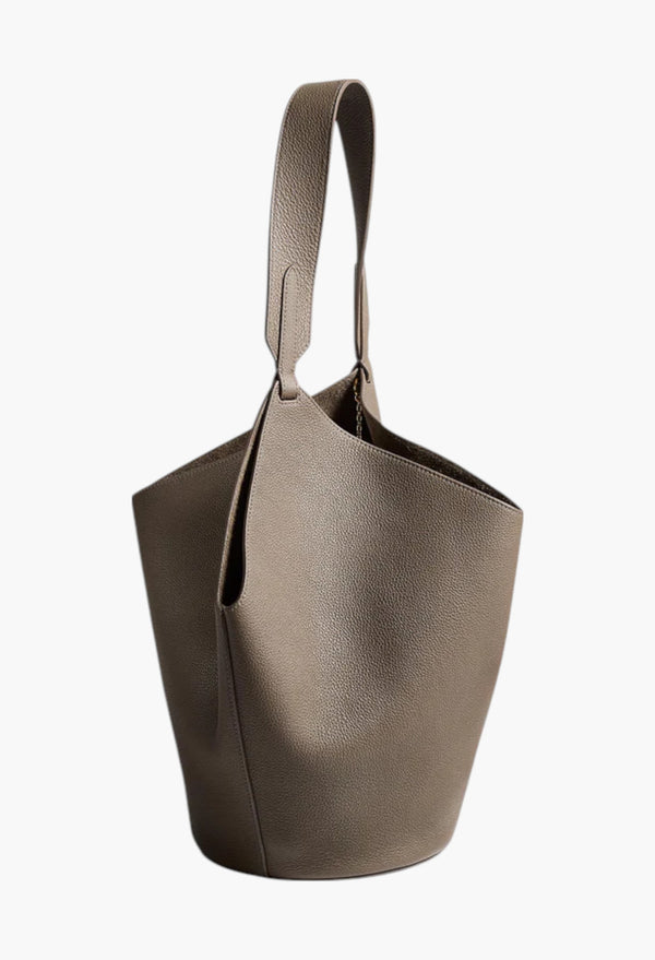 Elephant Pebbled Leather - Small Lotus Tote