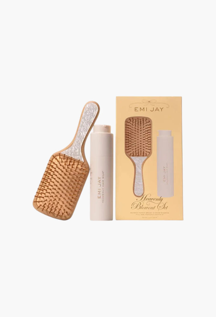 Heavenly Hair Milk Leave-In Conditioner + Bamboo Paddle Brush Gift Set