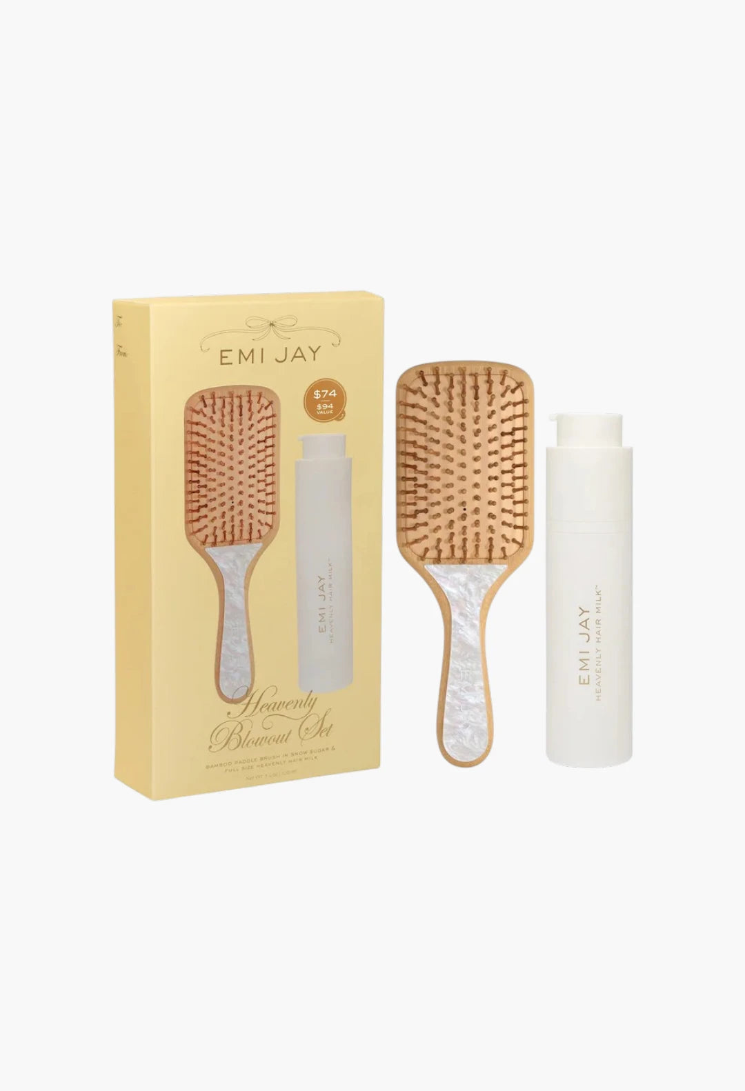Heavenly Hair Milk Leave-In Conditioner + Bamboo Paddle Brush Gift Set