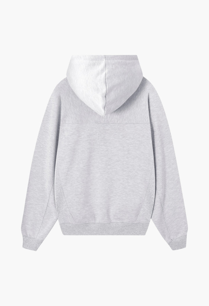 Essentials Zip-Up Hoodie Grey Melange - GLAM MODA