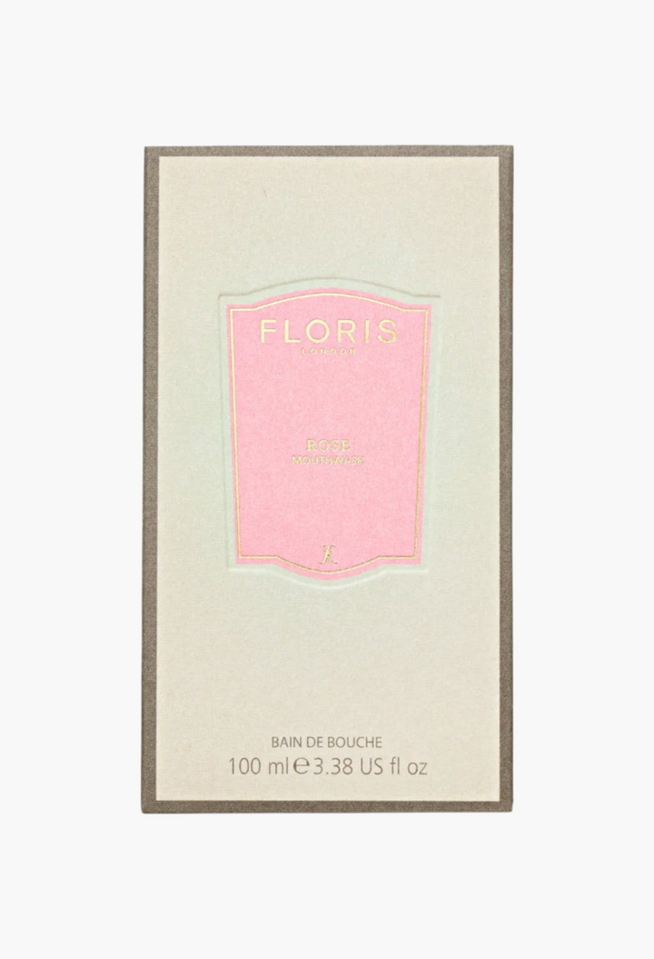 GLAM MODA Rose mouthwash in a 100ml cream and pink box with elegant floral branding and gold lettering