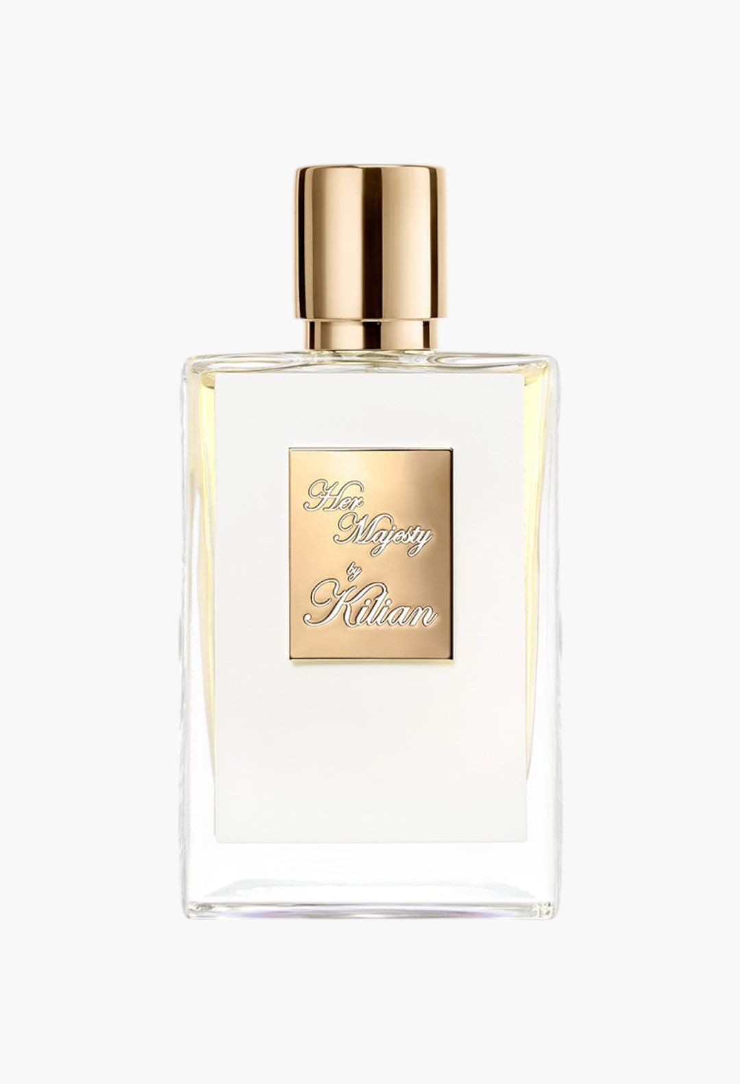 GLAM MODA Her Majesty Eau de Parfum in a clear glass bottle with a gold cap and elegant white label
