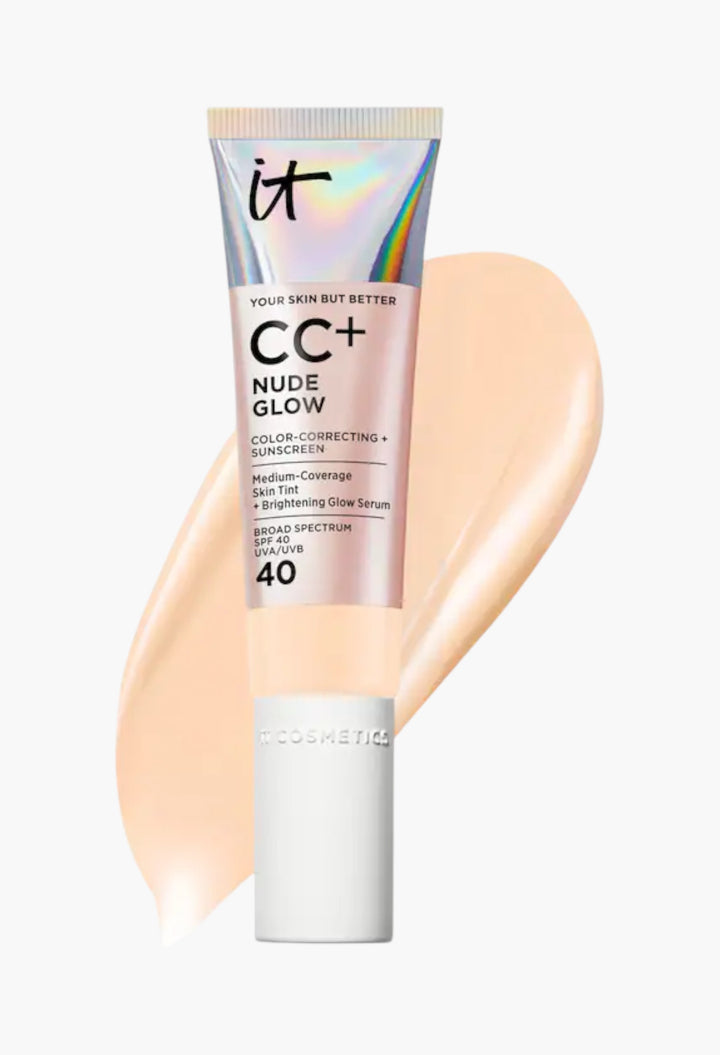 CC+ Nude Glow Lightweight Foundation + Glow Serum with SPF 40 and Niacinamide - GLAM MODA