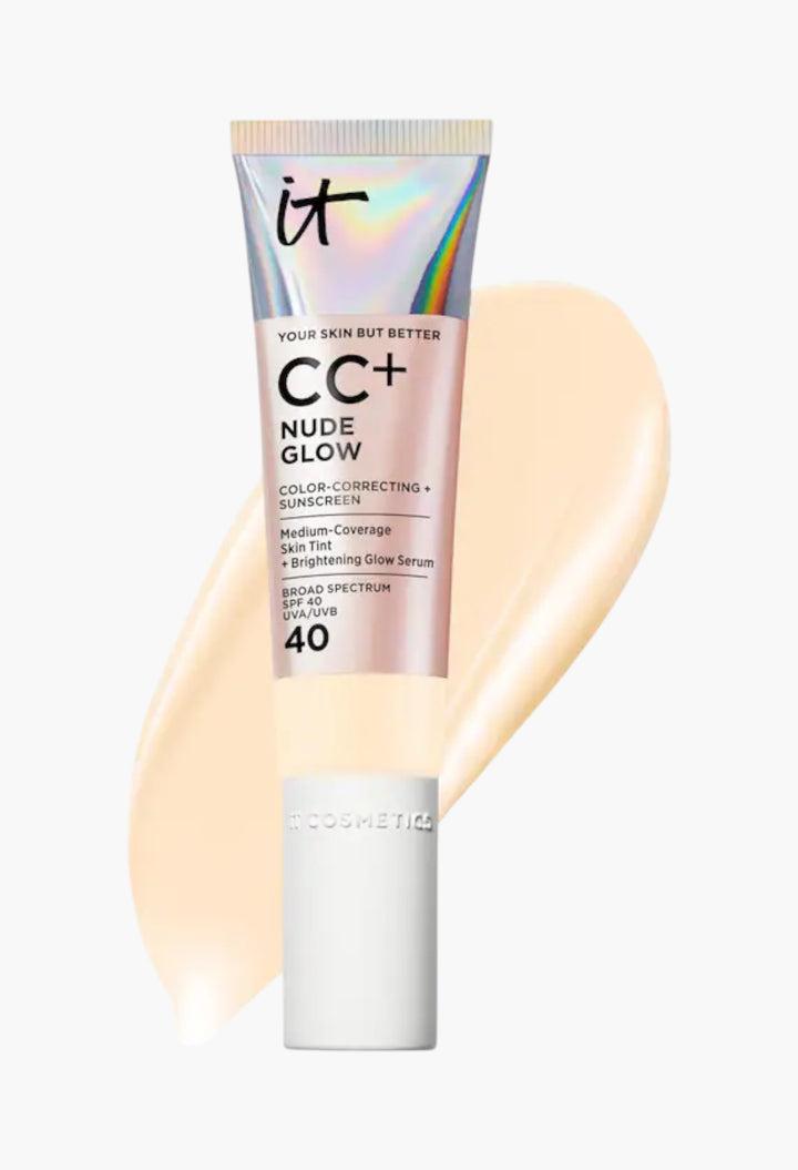 CC+ Nude Glow Lightweight Foundation + Glow Serum with SPF 40 and Niacinamide - GLAM MODA