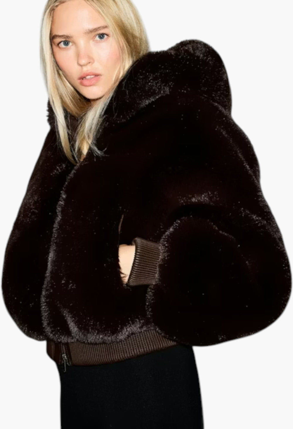 Faux Fur - Zip Up Jacket - GLAM MODA