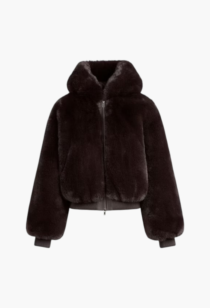 Faux Fur - Zip Up Jacket - GLAM MODA