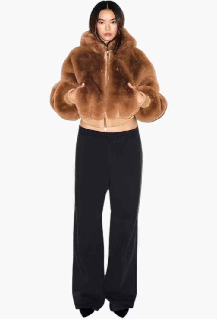 Faux Fur - Zip Up Jacket - GLAM MODA