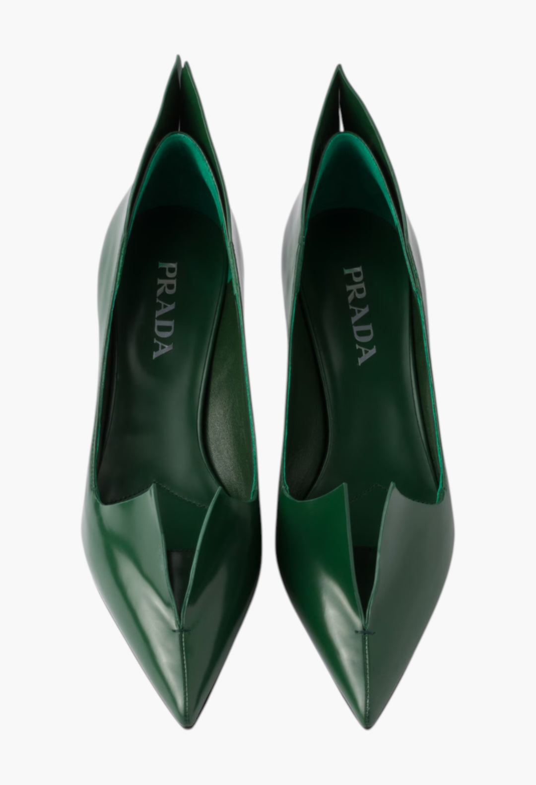 Fir Green - Brushed Leather Pumps - GLAM MODA