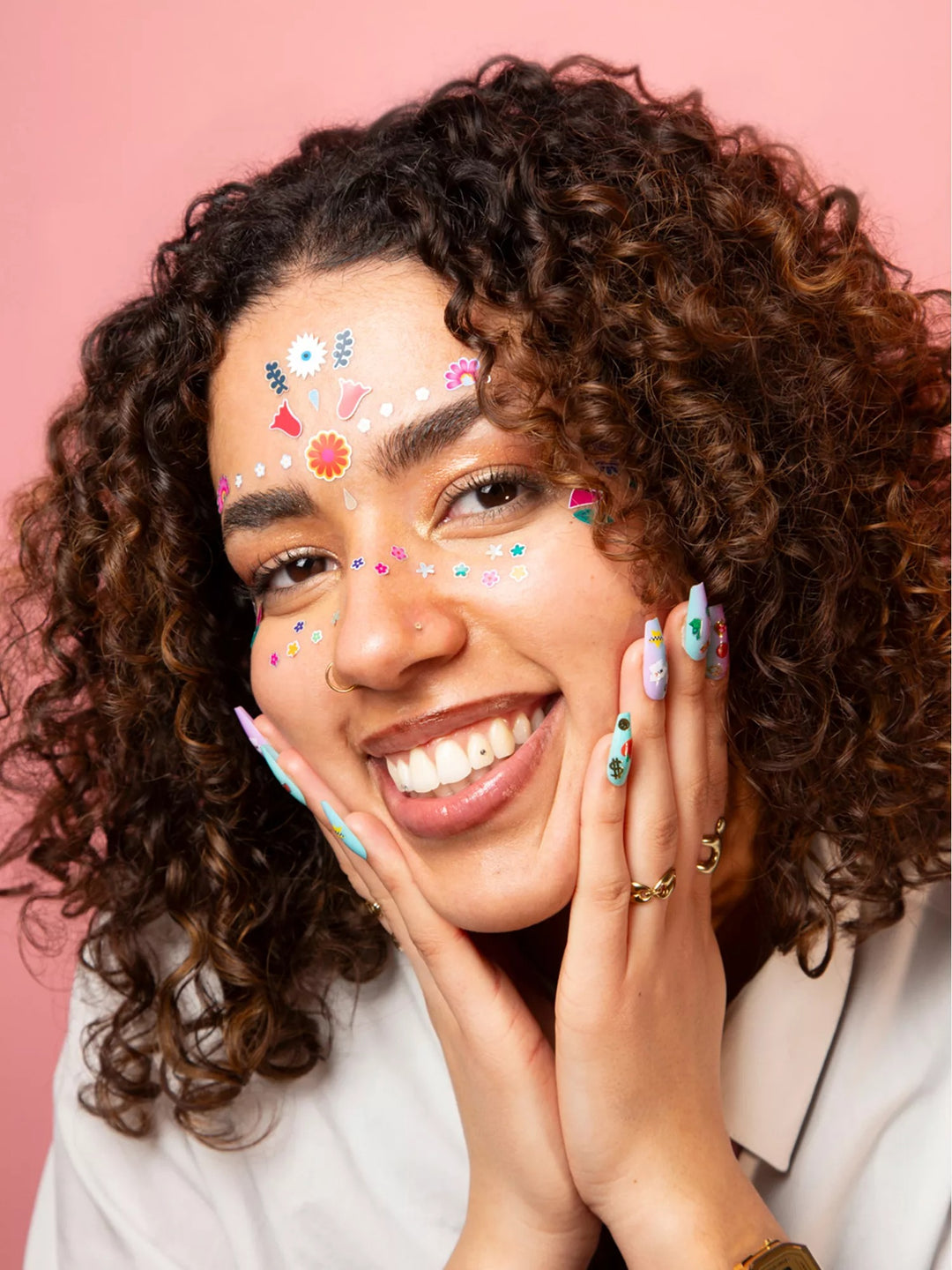 Flower Pack of 85 Face Stickers - GLAM MODA