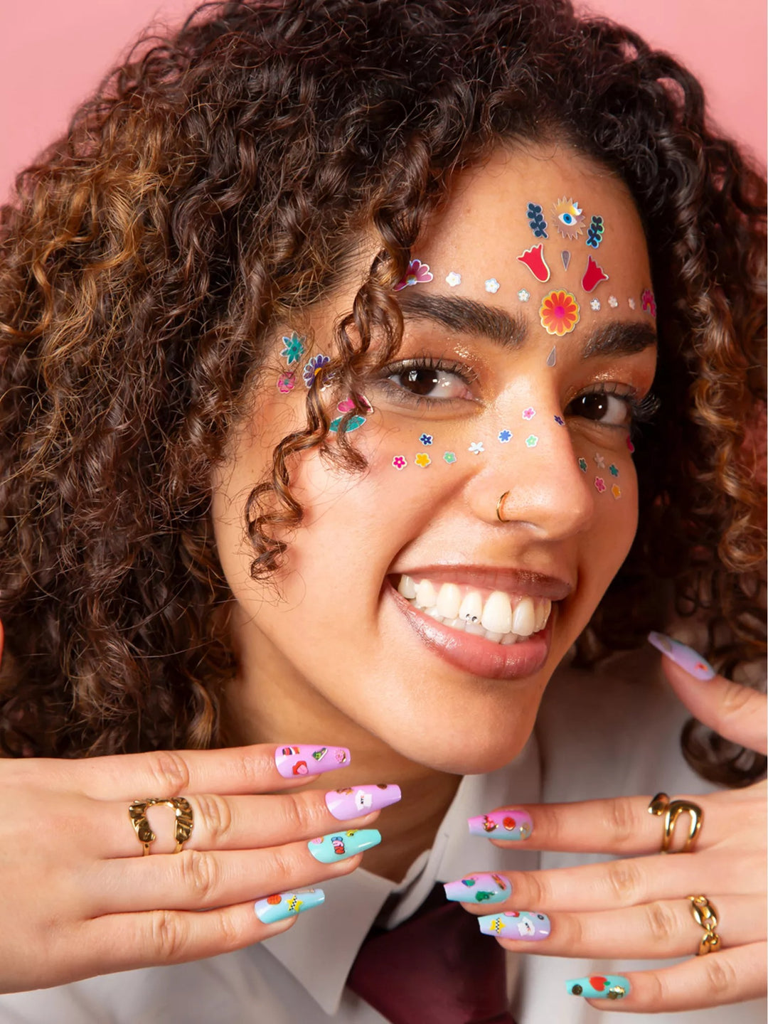 Flower Pack of 85 Face Stickers - GLAM MODA