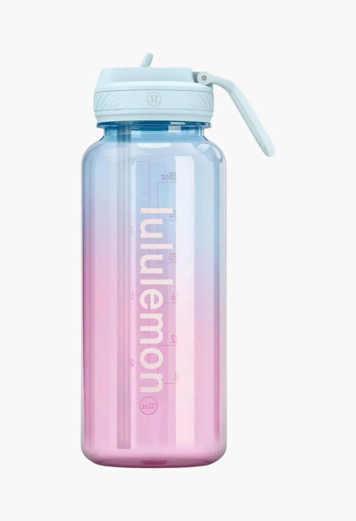 Back to Life Clear Bottle 32oz Straw Lid - GLAM MODA