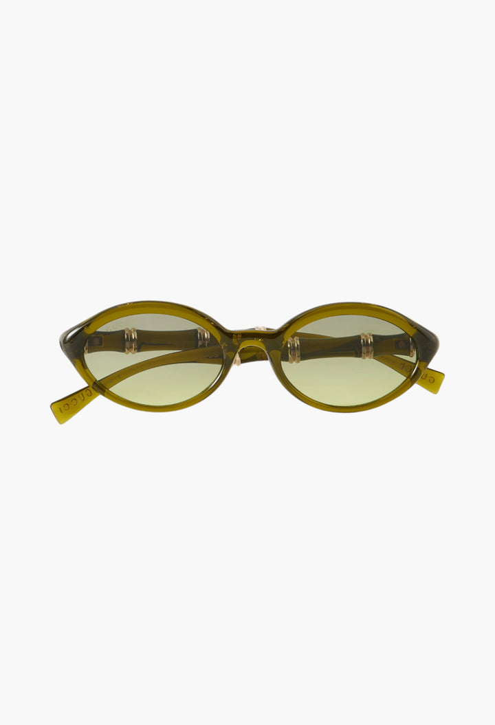 Bamboo Round-Frame Acetate Sunglasses - GLAM MODA