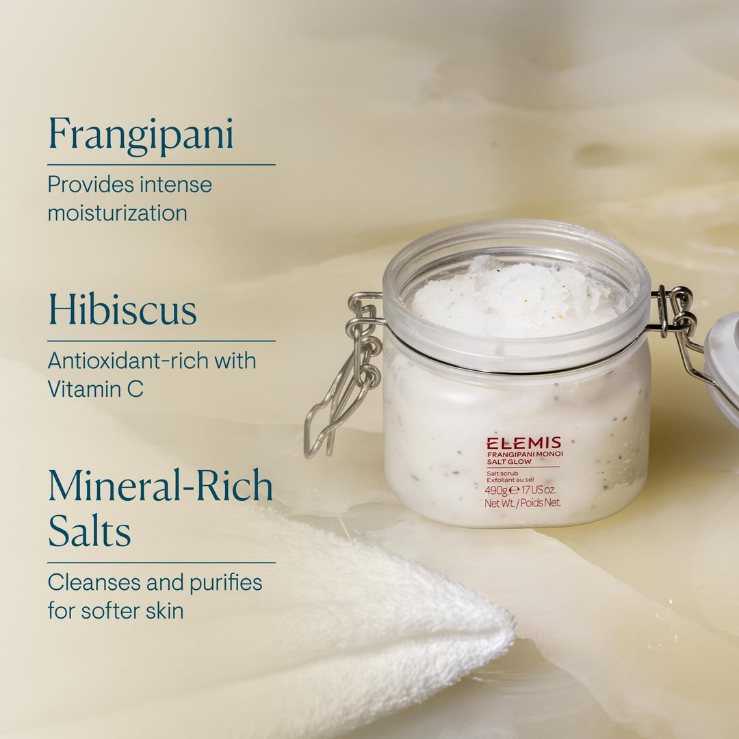 Frangipani Monoi Salt Glow Body Scrub 490g - GLAM MODA