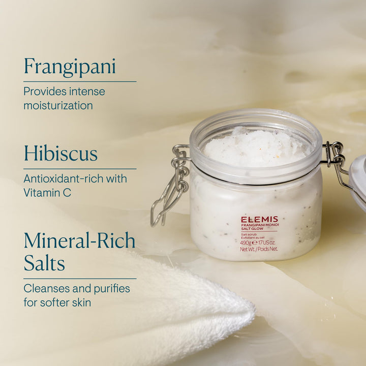 Frangipani Monoi Salt Glow Body Scrub 490g - GLAM MODA